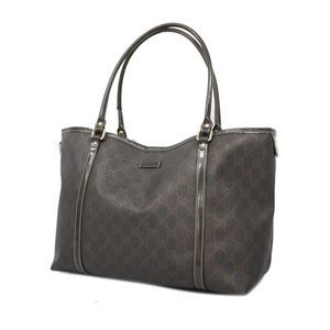 Gucci Tote Bag GG Supreme Dark Brown Gold Hardware